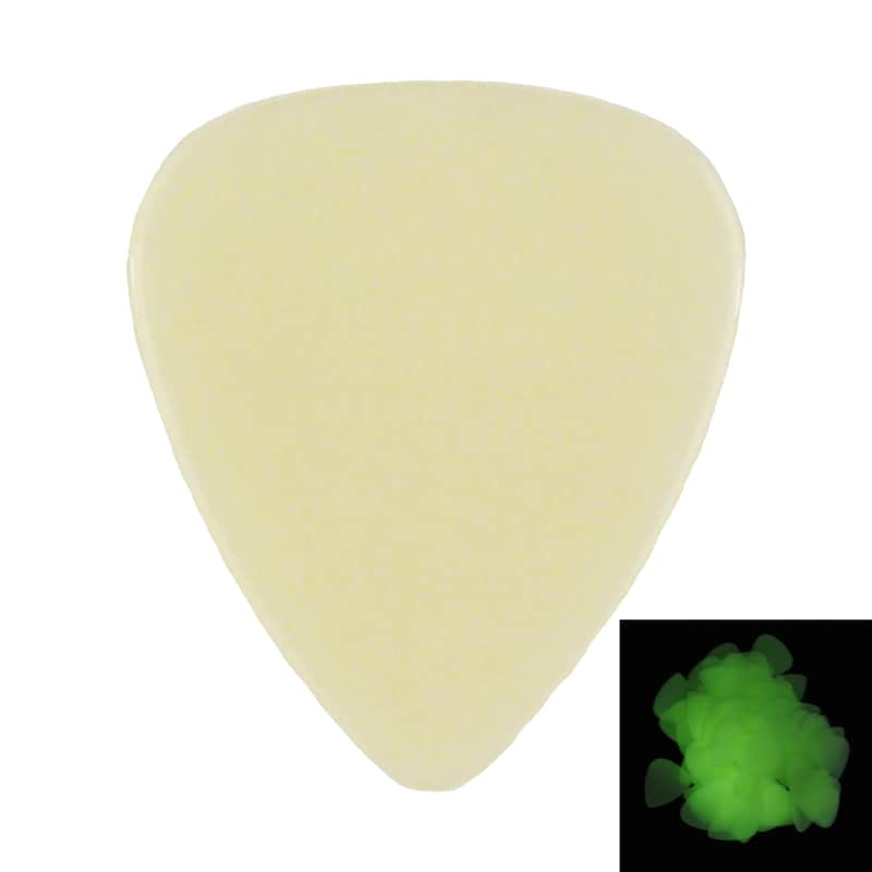 Celluloid Glow In The Dark Guitar Or Bass Pick - 0.96 mm Heavy Gauge - 351 Shape - 50 Pack New image 1
