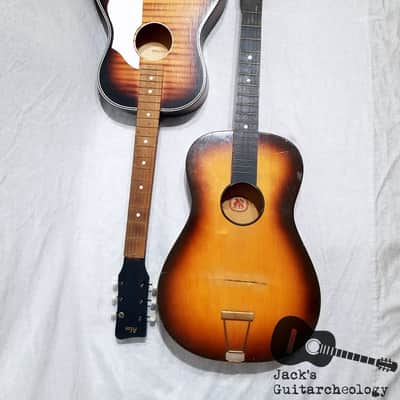 European-Made Parlor Guitar Project 2 Pack - Alex & Lignatone Parlor Guitars (1960s) image 2