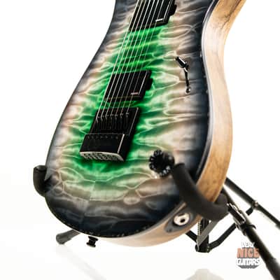 Mayones Regius 7 Baritone Evertune 2023 - Galaxy Eye Green Gloss image 11