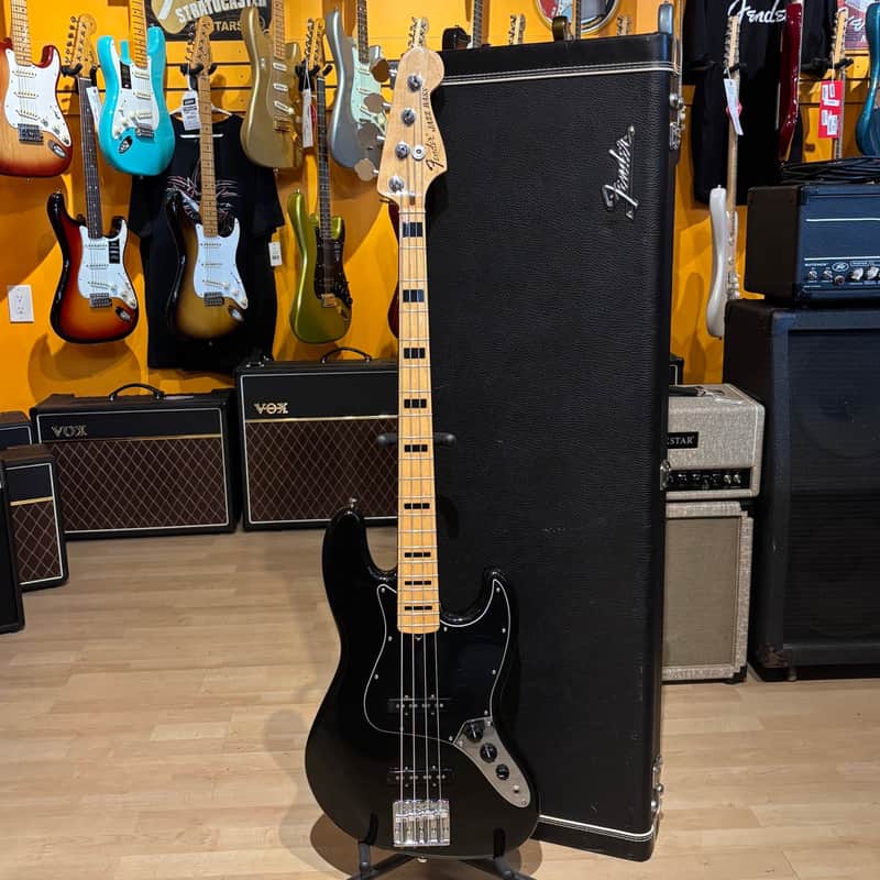 Fender - Geddy Lee J- Bass w/ Fender HD Case (BLK- w/Hipshot D Tuner - MIM 2013) - USED