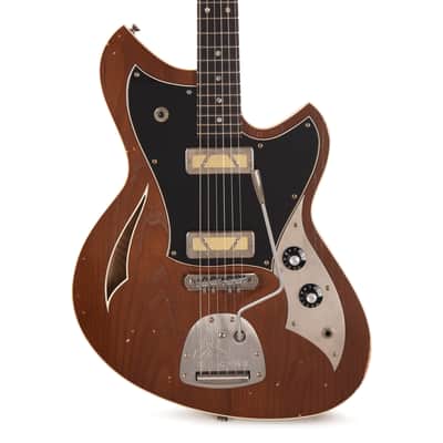 Novo Custom Miris J Light Distress Mocha w/Matching Headstock & Lollar Gold Foil Pickups (Serial #26986) image 2