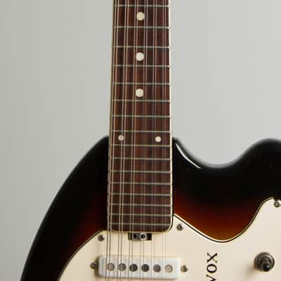 Vox Mando-Guitar 12 String Electric Guitar (1966), ser. #305324, original black hard shell case. image 8