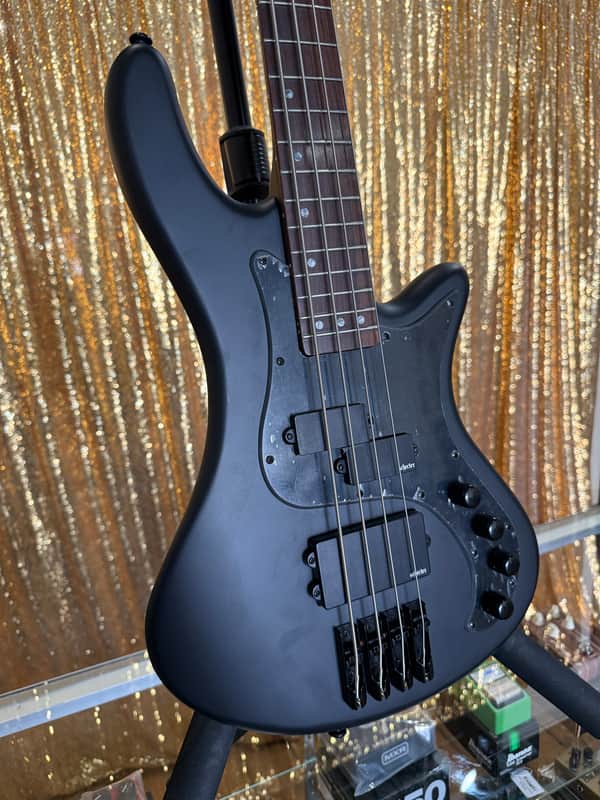 Schecter Stiletto Stealth-4 Active 4-String Bass 2010s - Satin Black image 1