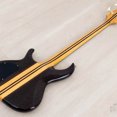 1990s Aria Pro II Super Bass SB-800 See-through Black Vintage Neck Through Bass, Near-Mint w/ Case & Hangtag image 15