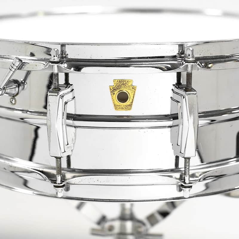 Ludwig No. 400 Supraphonic 5x14" Aluminum Snare Drum with Keystone Badge 1963 - 1969 image 2