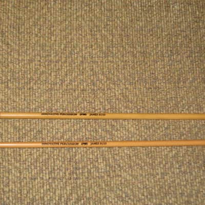 ONE pair new old stock Innovative Percussion James Ross IP905 BRIGHT XYLOPHONE / GLOCKENSPIEL / BELL Mallets, 1 and 1/8" Rust Round Ball (head), Rattan Handle, BRIGHT = produce a lighter sound with higher overtones image 5