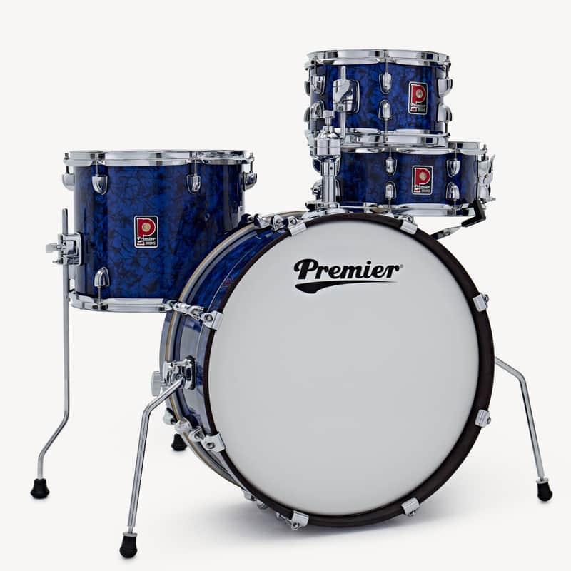 Premier Artist Heritage Series Four-Piece 20 Inch Birch Drum Shell Pack Blue Pearl PAH20-4SPBPW image 1