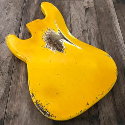 FRANCHIN Jupiter bass body Relic Aged Monaco Yellow 100% Nitro Lacquer Poplar Precision P-Bass Style Made in Italy - Stock piece #23430826 image 2