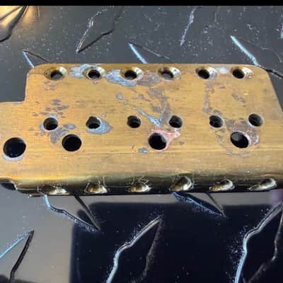 Schecter Brass bridge plate 70s/80s - Brass image 2