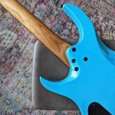 Balaguer Diablo Baritone 7-String Limited Select Series, Gloss Metallic Cerulean Blue image 5