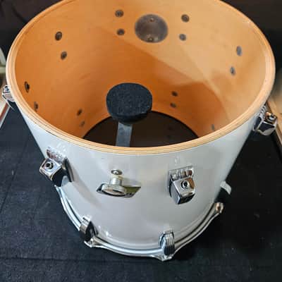 Vintage Ludwig 14x14 White Cortex Double-Headed Tom | Blue/Olive Badge | 6-Ply Shell | Late 70s Early 80s image 9