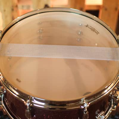 Slingerland 7x14 Radio King Solid Maple Maroon Glass Snare Drum image 5