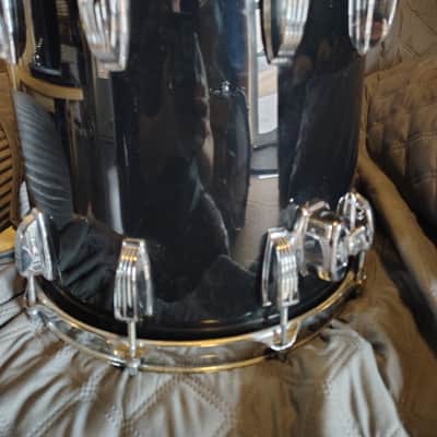 Ludwig (Chicago) Maple 🍁 Modified 14"(Diameter)x13"(Depth) Floor Tom 1984-85 - Black Wrap image 7