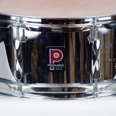 Used Premier 14 x 5.5" Chrome over Steel Snare drum image 2