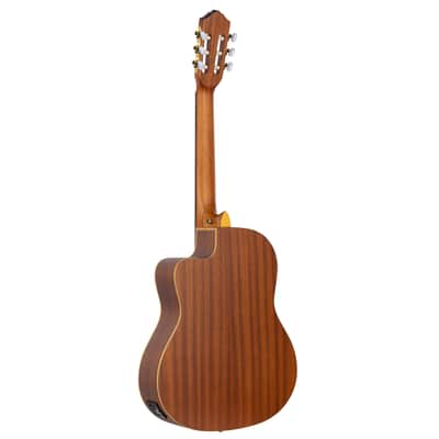 Ortega RCE131SN Family Series Pro Solid Cedar Top Mahogany Neck Cutaway Nylon 6-String Classical Acoustic-Electric Guitar w/Gig Bag image 6
