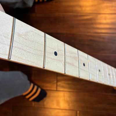 Squier Bronco bass neck with tuners image 6
