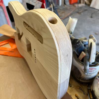 Madlad Instruments Double Bound Ash HH Telecaster Tele Style Body (custom made with pride in north Texas) - Unfinished image 4