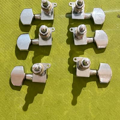 VINTAGE Schaller M6 3+3 Chrome Guitar Machine Tuning Heads - Chrome image 4