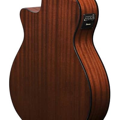 Ibanez AEGB25E TKH Acoustic Electric Bass. Transparent Black Burst High Gloss image 5