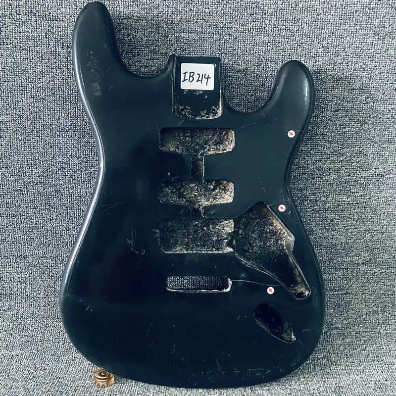 Black HSS Basswood Guitar Strat Style Body image 1