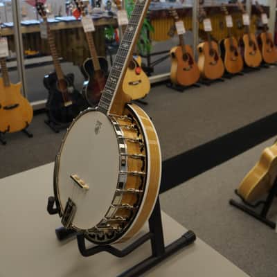 Deering White Lotus 5-String Banjo Natural image 2