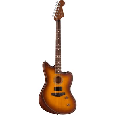 Fender Acoustasonic Standard Jazzmaster Honey Burst - Acoustic Guitar image 3