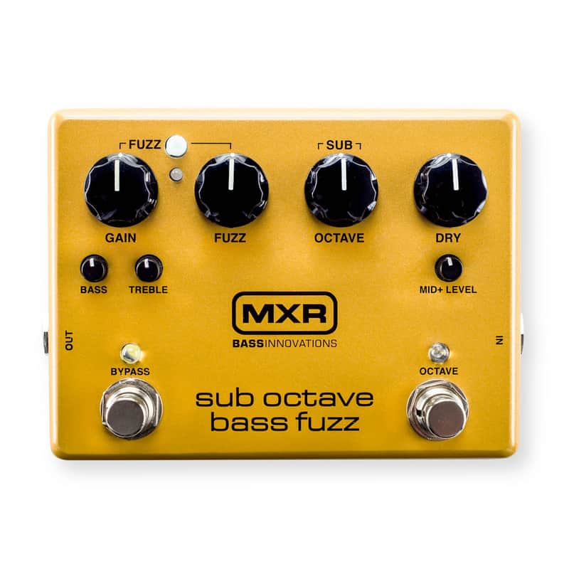 MXR Sub Octave Bass Fuzz Effects Pedal - Gold Finish image 1