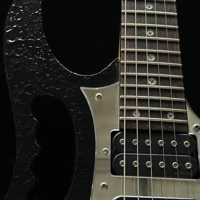 Ibanez JEM 7 DBK Black Industrial Finish with Mirror Guard Steve Vai Breed Pickups image 5