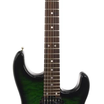 Charvel MJ San Dimas Style 1 HSH FR PF QM 2026 Transparent Green Burst 3842gr image 3