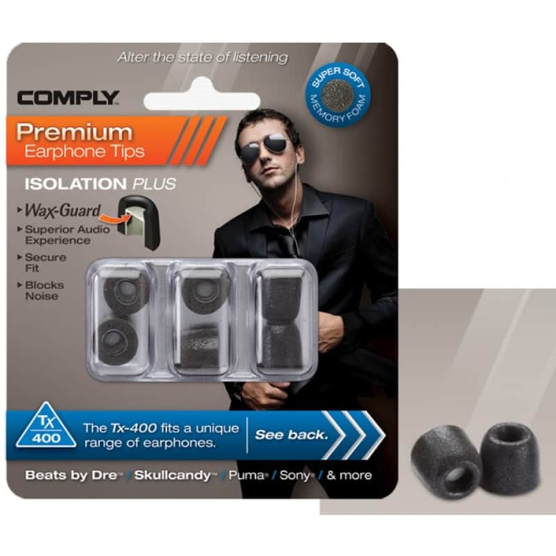 COMPLY TZ-400 (TX-400) L BK Earphone Tips 3 Pack Ohrpassstücke für in-Ear-Monitoring schwarz image 1
