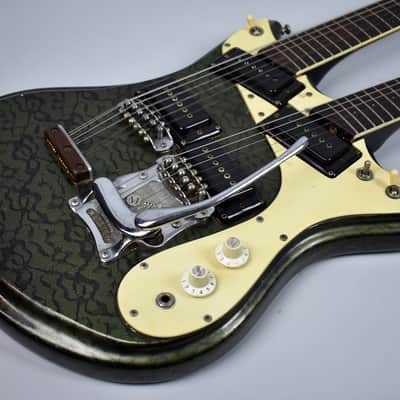 1966 Mosrite Double Neck 6/12 Rare 1 of 1 Custom Snake Skin w/OHSC image 5