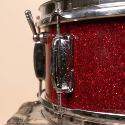 Vintage MIJ 5x14 Red Sparkle Snare Drum image 11