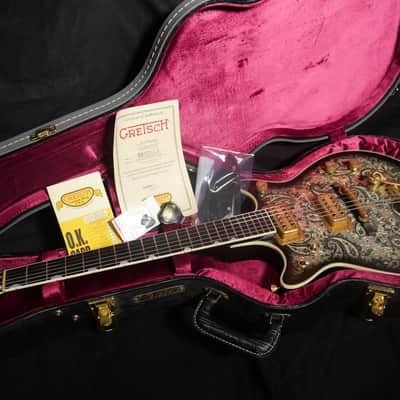 Gretsch Custom Shop Masterbuilt by Gonzalo Madrigal G6128-CS 1962 Duo Jet Black Paisley Relic image 3
