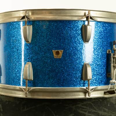 1960 Ludwig 8x15 Blue Sparkle Festival Model School Concert Drum image 1