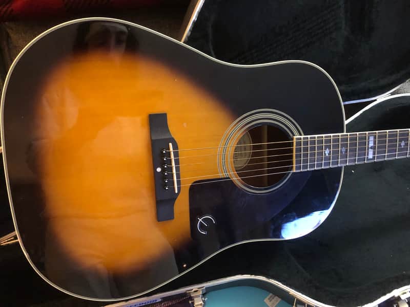 Epiphone AJ-18S-VS Acoustic Guitar w/ Hard Shell Case | Reverb