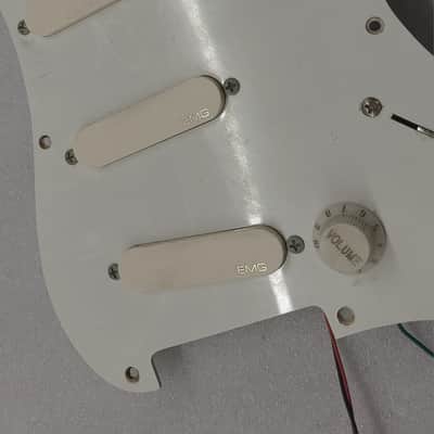 E11even Guitars Custom Aged Relic Vintage Logo EMG DG20 David Gilmour Pre-Wired Loaded Strat Pickguard image 5