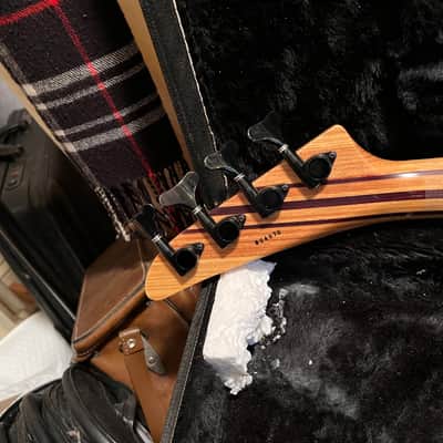 Barrington ntb 332 bass guitar. with midi installed 1990 blue flame image 16