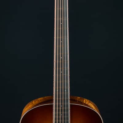 Bourgeois DBJ Figured Koa and Aged Tone Adirondack Spruce Sunburst Custom NEW - Sunburst image 13