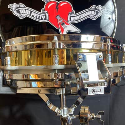 Steve Ferrone's Tom Petty and The Heartbreakers, Pearl - 3.5x14" Brass Free Floating Piccolo Snare Drum 1990's image 16