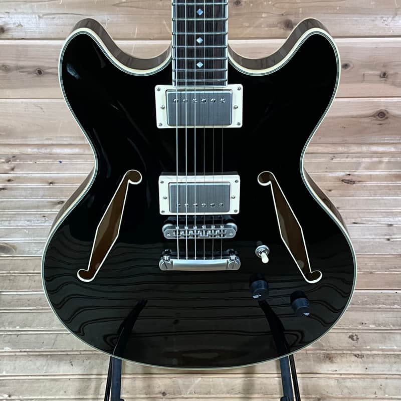 D'Angelico Excel DC Tour Electric Guitar - Black image 1