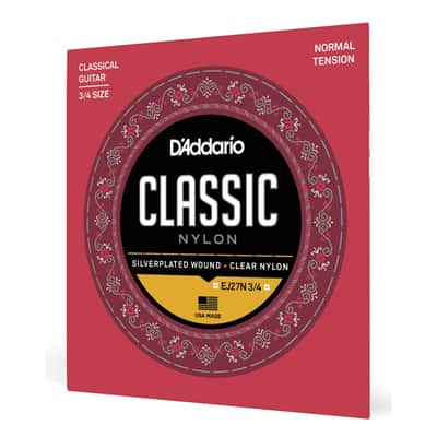 D'Addario Classical Strings EJ27N-3/4 3/4 Size, Silverplated, Normal - Classic Guitar Strings image 4