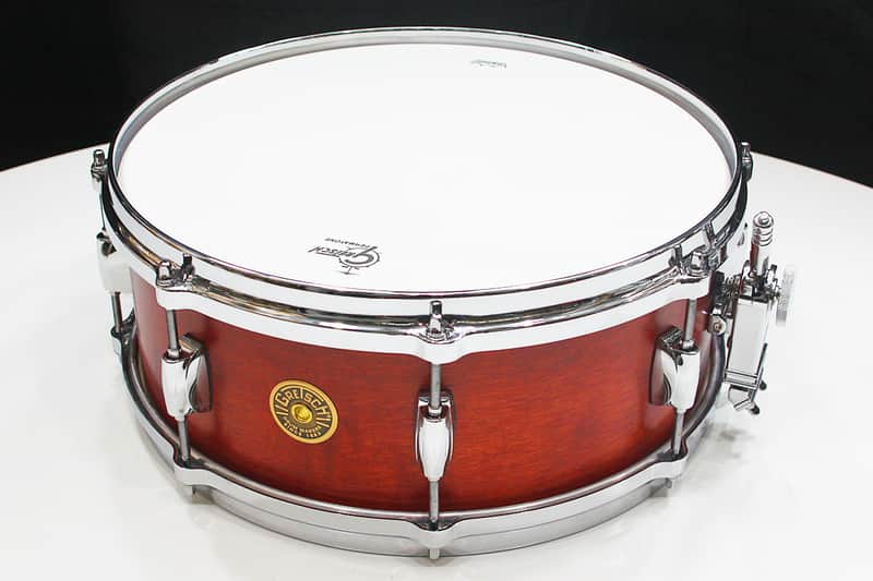 Gretsch USA Custom 5.5" x 14" 8-Lug Snare Drum w/ VIDEO! Satin Burnt Orange Double 45 Edges image 1