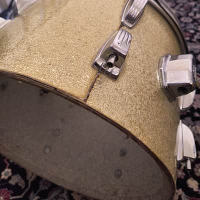 Vintage 1970s Ludwig No. 999 Deluxe Classic Outfit 9x13 / 16x16 / 14x24" Drum Set (3-Ply) in Silver Sparkle image 14