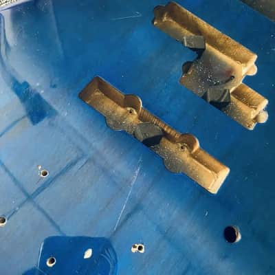 Transparent Blue 4 String Bass Basswood Body image 8