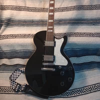 D'Angelico Premier SS Semi-Hollow Single Cutaway with Stop-Bar Tailpiece, No F Holes 2010s - Black image 1