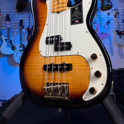 Fender 75th Anniversary American Professional II PJ Precision Bass 2026 - 2-Color Sunburst w/ Case, Free Plek 313 image 5