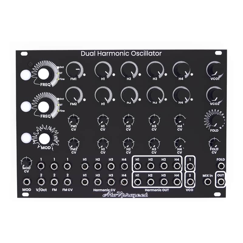AtoV Project Dual Harmonic Oscillator (DHO) Eurorack Oscillator Module (Black) image 1
