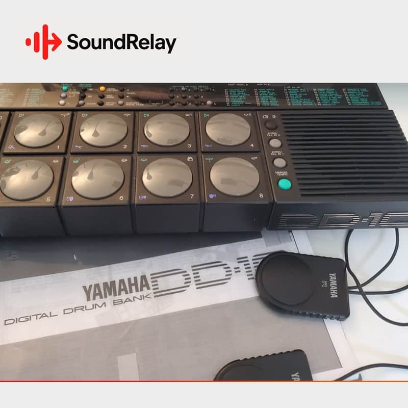 Yamaha DD-10 – Vintage Digital Drum Pads – Boxed Set with Foot Pads – Tested image 1