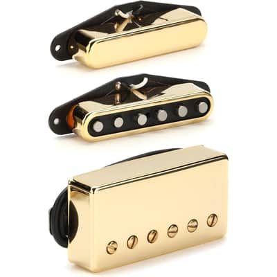 Mint Seymour Duncan 11208-43-TB-GC Lari Basilio 3-piece Pickup Set with Trembucker Bridge, Gold image 2