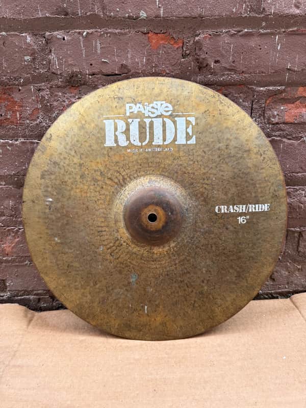 Paiste RUDE 16" Crash/Ride Cymbal – 2.8 lbs – Raw Finish – Made in Switzerland image 1